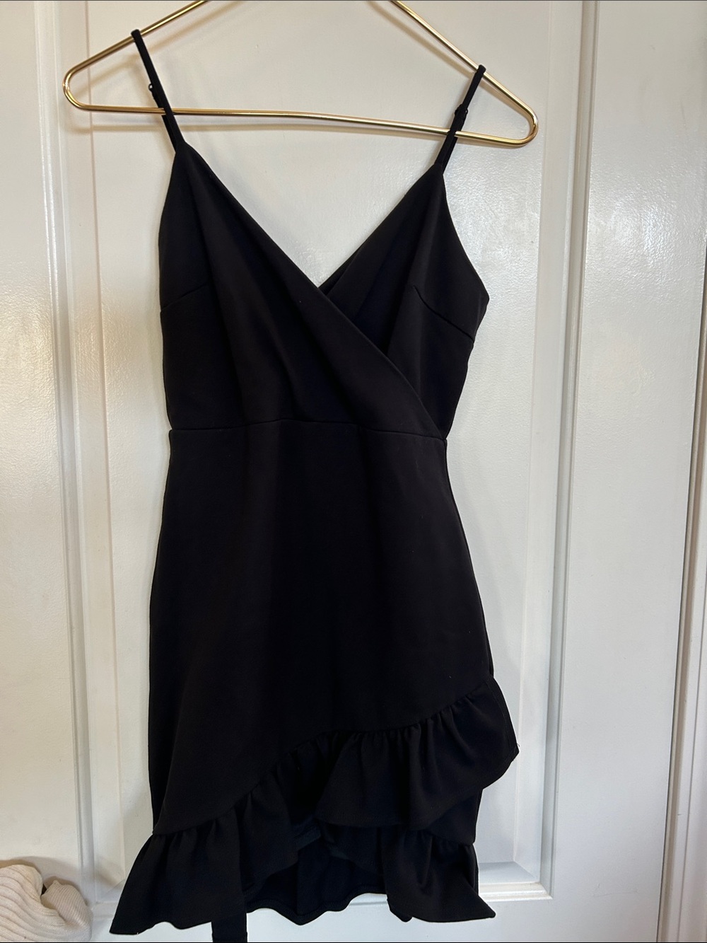 Lulu's Black Ruffle Hem Mini Dress - Women